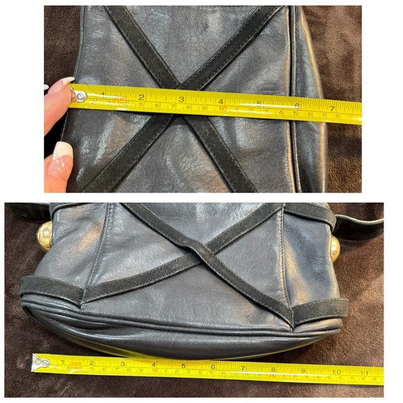 Versace Black Leather Crossbody bag EUC - Picture 9 of 10